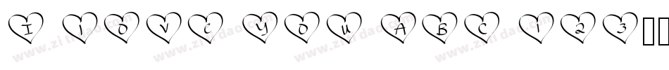 I love you ABC 123字体转换